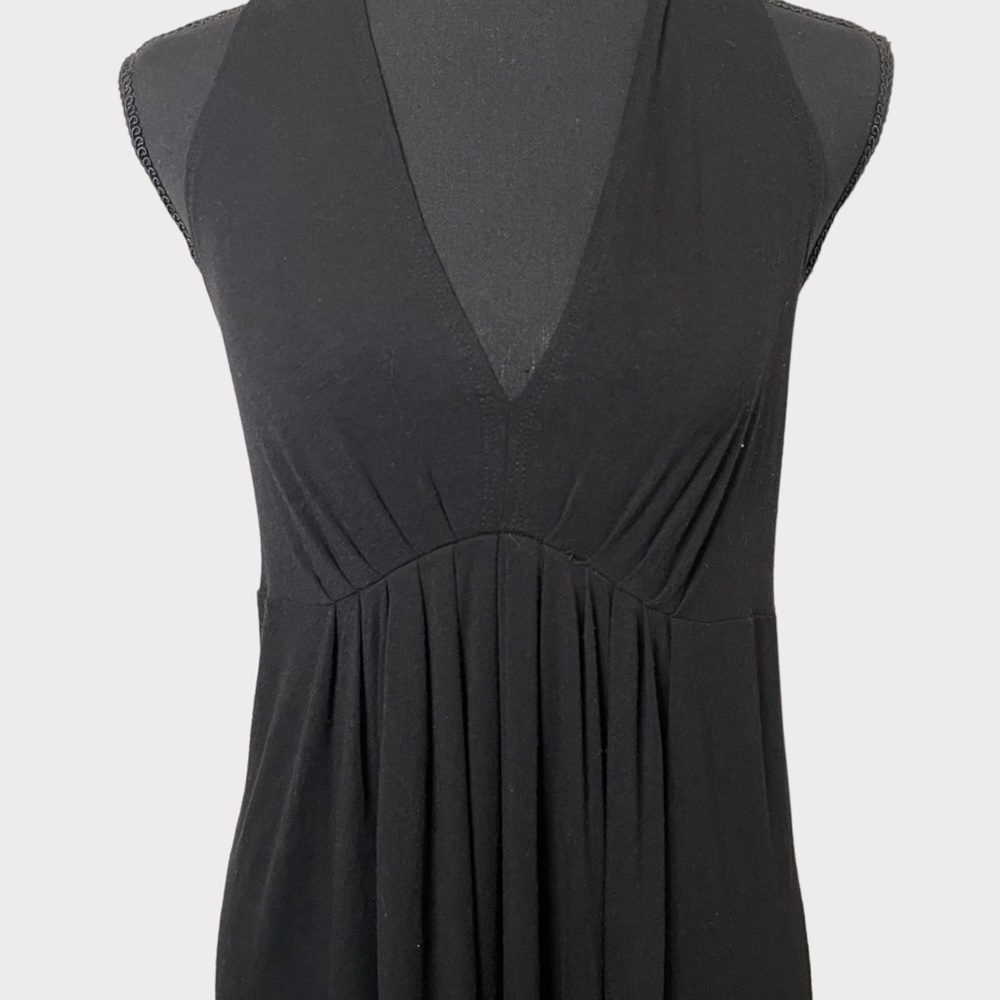 Theory - Pleated Jersey Tank Dress - Black - Size M